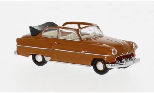 Modelauto Opel Olympia Rekord Cabrio bruin 1954 1/87 Brekina