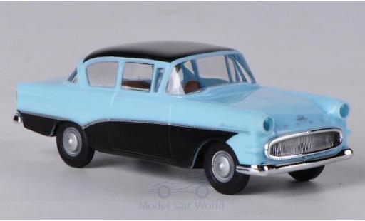 Modelauto Opel Rekord P1 blauw/zwart 1/87 Brekina