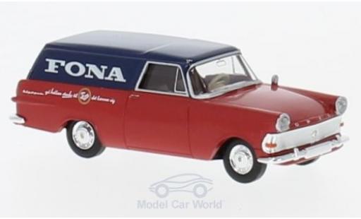Modelauto Opel Rekord P2 bestelwagen Fona (DK) 1/87 Brekina