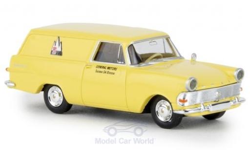 Modelauto Opel Rekord P2 bestelwagen GM Suisse TD 1/87 Brekina