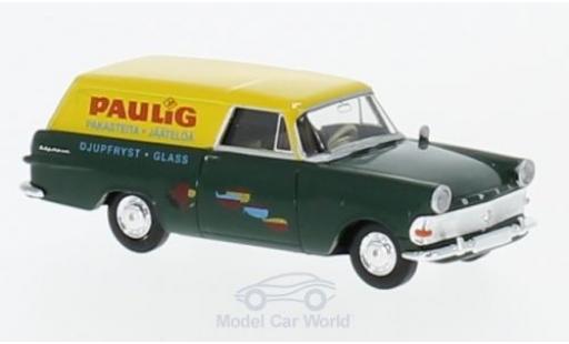 Modelauto Opel Rekord P2 bestelwagen Paulig (FIN) 1/87 Brekina