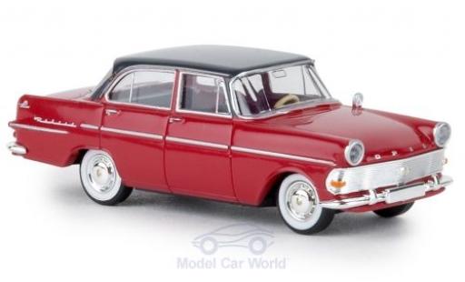 Modelauto Opel Rekord P2 rood/grijs TD 1/87 Brekina