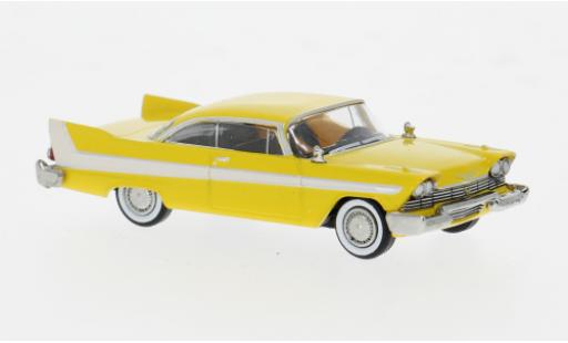 Modelauto Plymouth Fury Base geel/wit 1958 1/87 Brekina