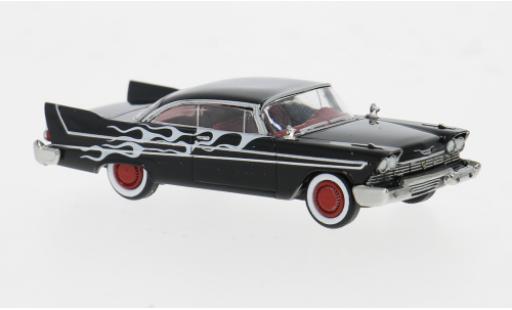 Modelauto Plymouth Fury Base zwart Flames 1958 1/87 Brekina