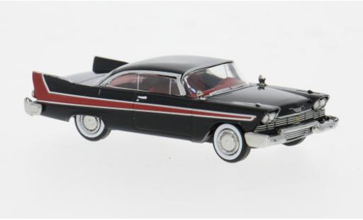 Modelauto Plymouth Fury Base zwart/rood 1958 1/87 Brekina