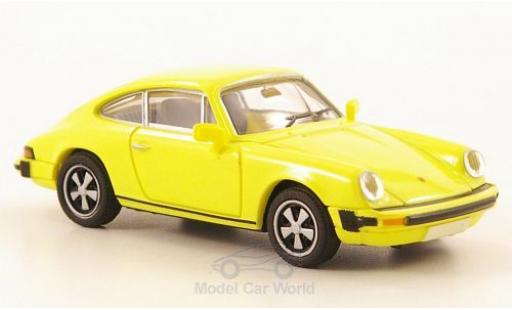 Modelauto Porsche 911 Base (G-Reihe) geel 1/87 Brekina