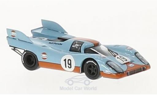 Modelauto Porsche 917 1971 K No.19 Gulf Team Gulf 24h Le Mans H.M&Atilde;&frac14;ller/R.Attwood 1/87 Brekina
