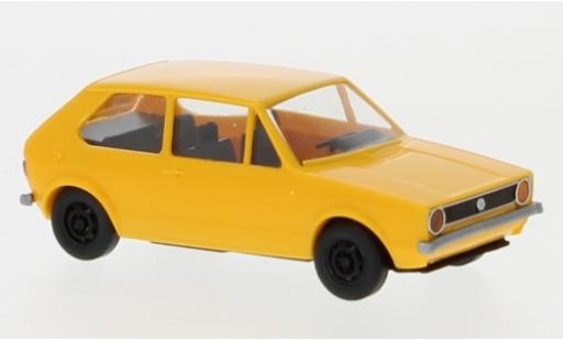 Modelauto Volkswagen Golf Base I geel 1974 1/87 Brekina