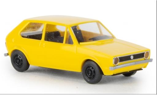 Modelauto Volkswagen Golf Base I geel 1974 1/87 Brekina