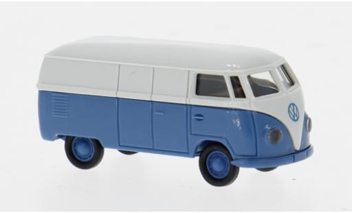 Modelauto Volkswagen T1 A bestelwagen grijs/blauw 1950 1/87 Brekina