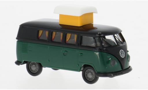 Modelauto Volkswagen T1 B Camper zwart/grijs 1960 1/87 Brekina