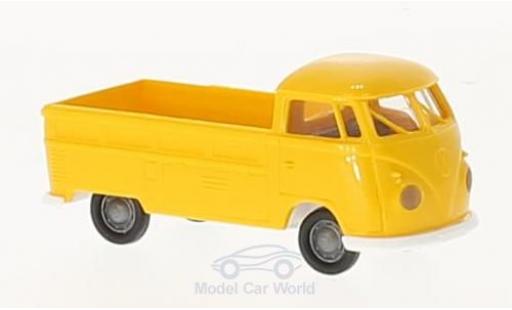 Modelauto Volkswagen T1 B geel laadbak 1/87 Brekina