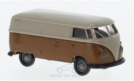 Modelauto Volkswagen T1 B bestelwagen grijs/bruin 1/87 Brekina