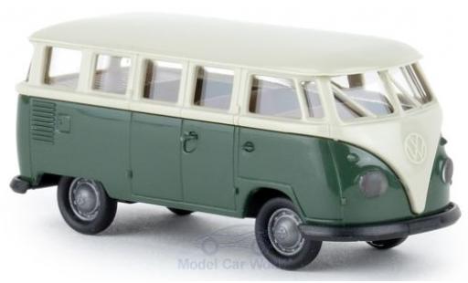 Modelauto Volkswagen T1 B Mindersamba grijs/groen Economy 1/87 Brekina