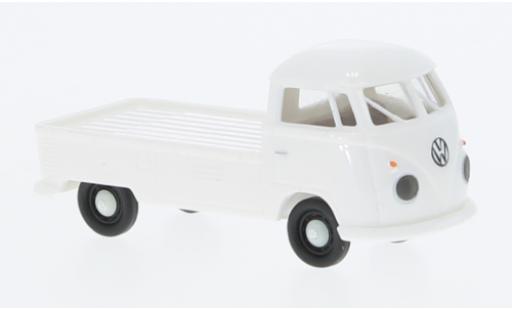 Modelauto Volkswagen T1 B Plattform wit 1960 1/87 Brekina