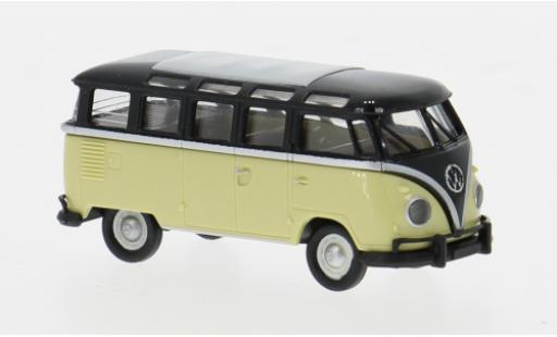 Modelauto Volkswagen T1 B Samba zwart/groen 1960 1/87 Brekina
