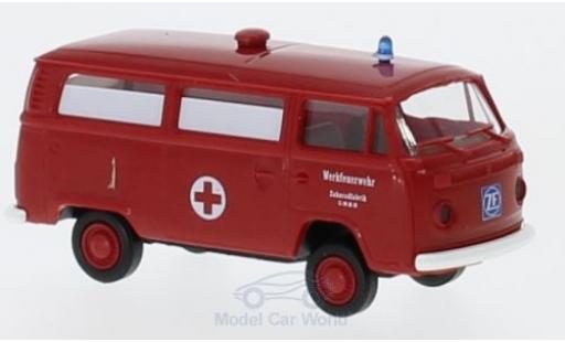 Modelauto Volkswagen T2 Base Bus Werkbrandweer ZF 1/87 Brekina