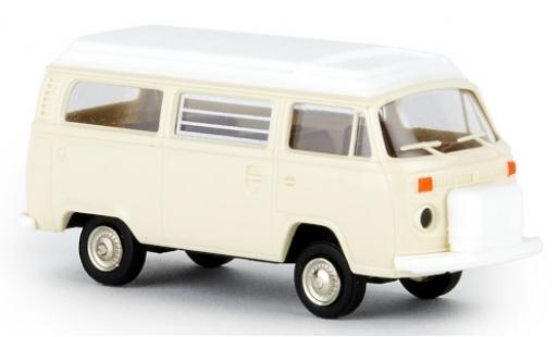 Modelauto Volkswagen T2 B Camper beige 1972 avec Aufstelldak 1/87 Brekina