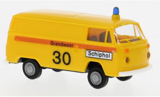 Modelauto Volkswagen T2 B bestelwagen 1973 Brandweer Schipol 1/87 Brekina