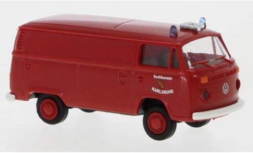 Modelauto Volkswagen T2 B bestelwagen Berufsbrandweer Karlsruhe 1972 1/87 Brekina