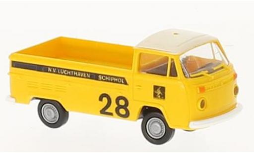 Modelauto Volkswagen T2 Base laadbak Luchthaven Schipol (NL) 1/87 Brekina