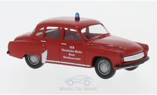 Modelauto Wartburg 311 Base Werkbrandweer Buna 1/87 Brekina