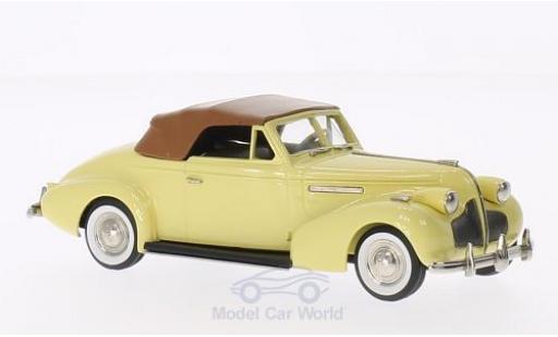 Modelauto Buick Century Convertible Cabriolet Coupe M66-C geel/bruin 1939 1/43 Brooklin