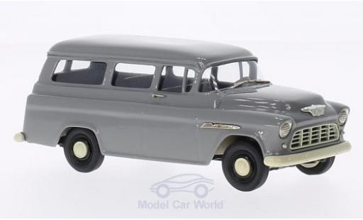 Modelauto Chevrolet Suburban suv Carryall grijs 1955 1/43 Brooklin