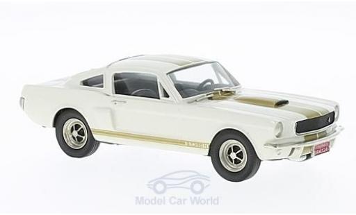 Modelauto Ford Mustang Hardtop wit/gold 1966 zonder Vitrine 1/43 Brooklin