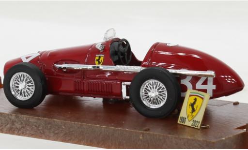 Modelauto Ferrari 500 F2 metallic rood No.34 formule 2 1952 1/43 Brumm