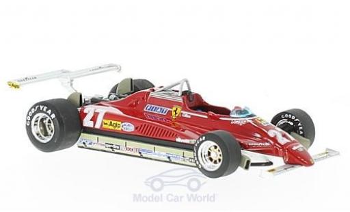 Modelauto Ferrari 126 C2 Turbo No.27 formule 1 GP Long Beach 1982 G.Villeneuve 1/43 Brumm