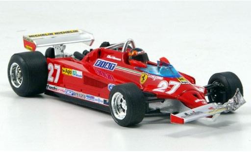 Modelauto Ferrari 126 CK Turbo No.27 Scuderia formule 1 GP Kanada 1981 avec figurine de conducteur ronde 39-54 G.Villeneuve 1/43 Brumm