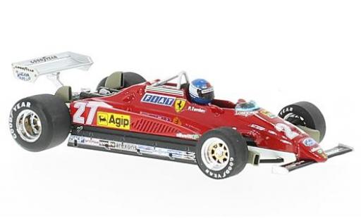 Modelauto Ferrari 126 C2 turbo No.27 formule 1 GP Italien 1982 avec figurine de conducteur P.Tambay 1/43 Brumm