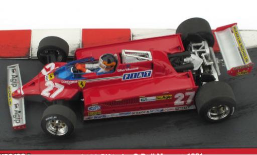 Modelauto Ferrari 126 CK turbo No.27 Scuderia formule 1 GP Monaco 1981 Minidiorama in Emballage sp&iuml;&iquest;&frac12;cial G.Villeneuve 1/43 Brumm