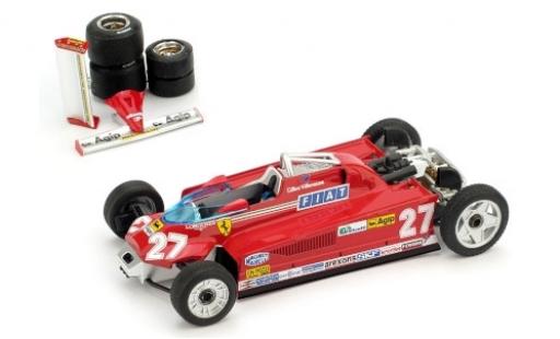 Modelauto Ferrari 126 CK Turbo No.27 Scuderia formule 1 GP Monaco 1981 Transportversion G.Villeneuve 1/43 Brumm