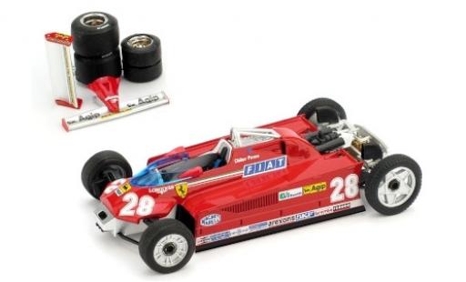 Modelauto Ferrari 126 CK Turbo No.28 Scuderia formule 1 GP Monaco 1981 Transportversion D.Pironi 1/43 Brumm