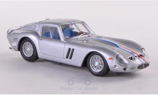 Modelauto Ferrari 250 TR GTO grijs 1963 (blauw-wit-rood-strepen) 1/43 Brumm