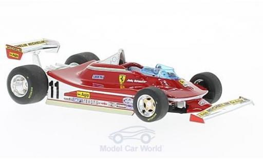 Modelauto Ferrari 312 T4 No.11 en 12 formule 1 1979 Presentation Fiorano J.Scheckter/G.Villeneuve 1/43 Brumm