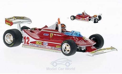 Modelauto Ferrari 312 T4 No.12 GP Niederlande 1979 met Figur G.Villeneuve 1/43 Brumm