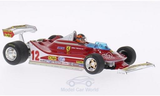 Modelauto Ferrari 312 T4 No.12 Scuderia GP Niederlande 1979 met Figur G.Villeneuve 1/43 Brumm