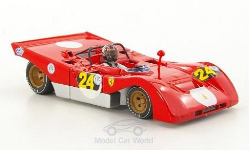 Modelauto Ferrari 312 PB RHD No.24 1000 Km Buenos Aires 1971 met Fahrerfigur in memoria di Ignazio Giunti 1971-2011 I.Giunti 1/43 Brumm