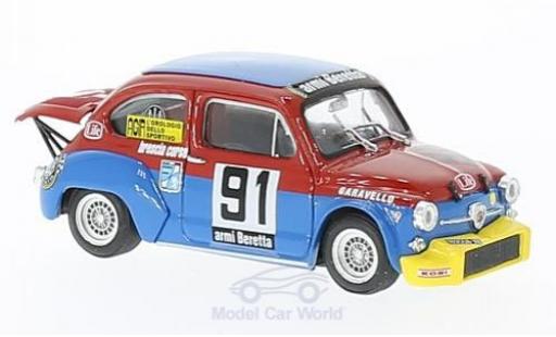 Modelauto Fiat Abarth 1000 Berlina Corsa No.91 Scuderia Brescia Corse Coppa Carri Monza 1973 R.Amighini 1/43 Brumm