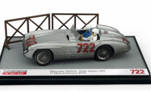 Modelauto Mercedes 300 Base SLR No.722 Mille Miglia 1955 Moss Collection avec figurines S.Moss/D.Jenkinson 1/43 Brumm