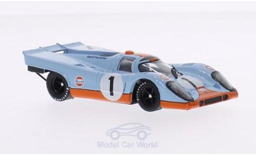 Modelauto Porsche 917 1971 K No.1 Scuderia JWA-Gulf Team Gulf 24h Daytona J.Siffert/D.Bell 1/43 Brumm