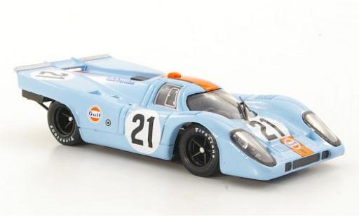 Modelauto Porsche 917 1970 K RHD No.21 JWA-Gulf Racing Team Gulf 24h Le Mans P.Rodriguez/L.Kinnunen 1/43 Brumm