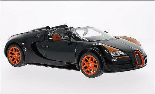 Bugatti Veyron Vitesse 1/18 Rastar 16.4 Grand Sport zwart/oranje modelauto