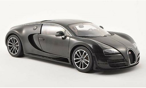 Bugatti Veyron Super Sport 1/18 Autoart 16.4 carbon-zwart 2010 modelauto