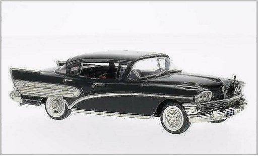 Buick Roadmaster Coupe 1/43 Brooklin 75 Hardtop zwart 1958 modelauto