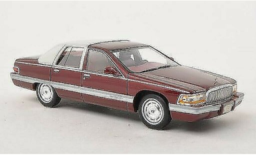 Buick Roadmaster Sedan 1/43 GLM rood/mat-wit 1994 modelauto