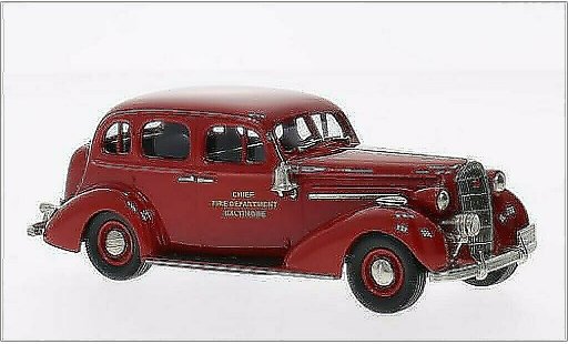 Buick Special Sedan 1/43 Brooklin Baltimore Fire Chief rood 1936 modelauto